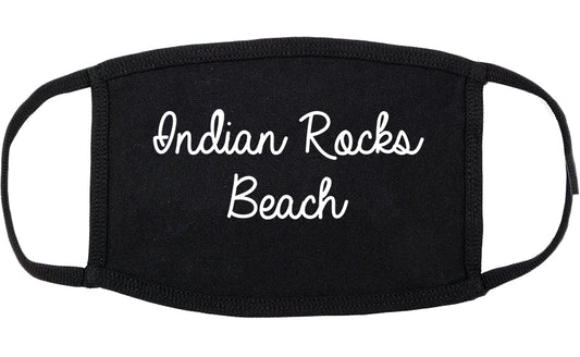 Indian Rocks Beach Florida FL Script Cotton Face Mask Black