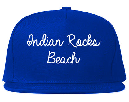 Indian Rocks Beach Florida FL Script Mens Snapback Hat Royal Blue