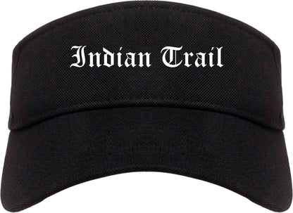 Indian Trail North Carolina NC Old English Mens Visor Cap Hat Black
