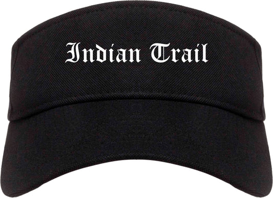 Indian Trail North Carolina NC Old English Mens Visor Cap Hat Black