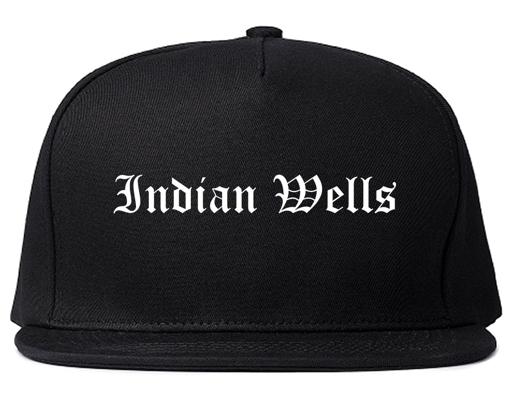Indian Wells California CA Old English Mens Snapback Hat Black