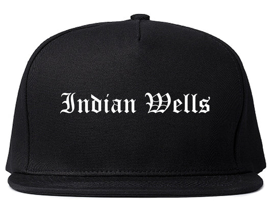 Indian Wells California CA Old English Mens Snapback Hat Black