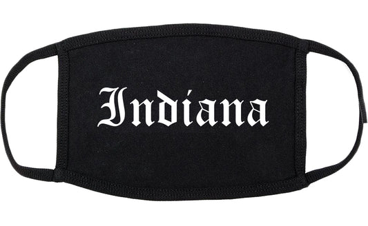 Indiana Pennsylvania PA Old English Cotton Face Mask Black