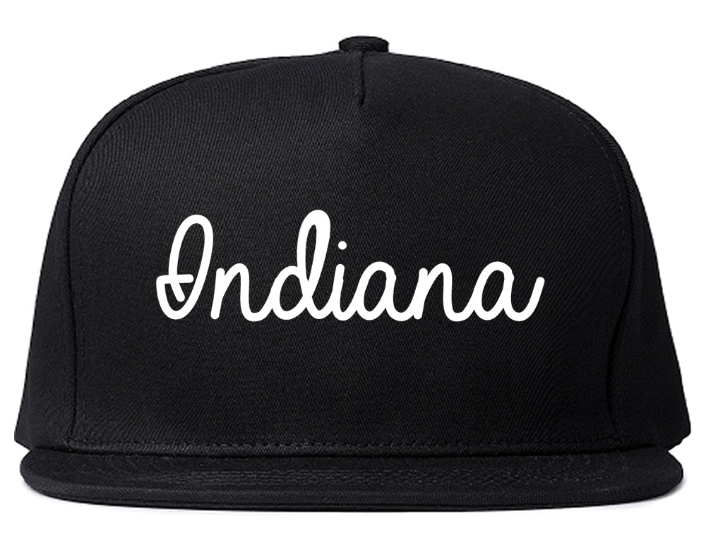 Indiana Pennsylvania PA Script Mens Snapback Hat Black