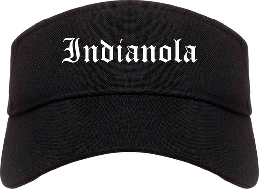 Indianola Iowa IA Old English Mens Visor Cap Hat Black