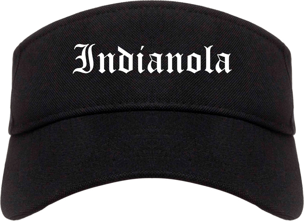 Indianola Iowa IA Old English Mens Visor Cap Hat Black