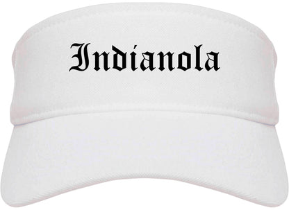 Indianola Iowa IA Old English Mens Visor Cap Hat White