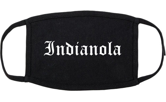 Indianola Mississippi MS Old English Cotton Face Mask Black