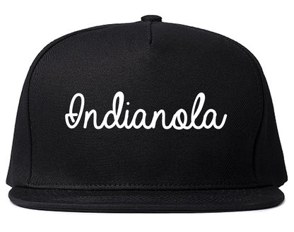 Indianola Mississippi MS Script Mens Snapback Hat Black