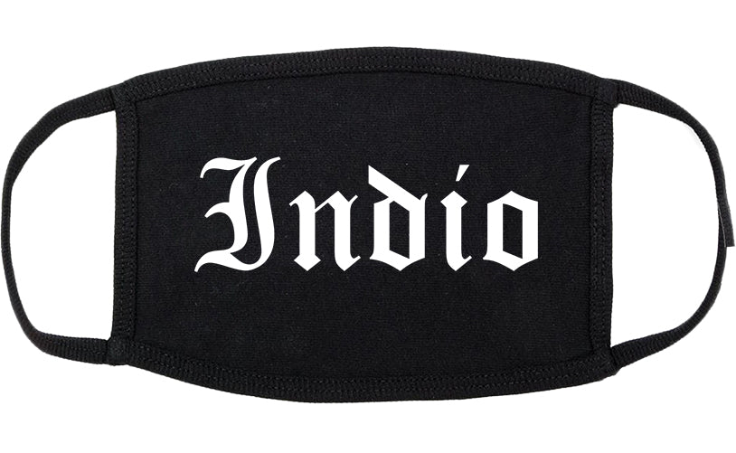 Indio California CA Old English Cotton Face Mask Black