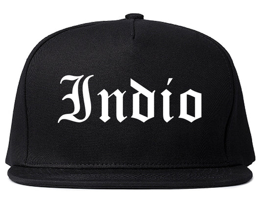 Indio California CA Old English Mens Snapback Hat Black