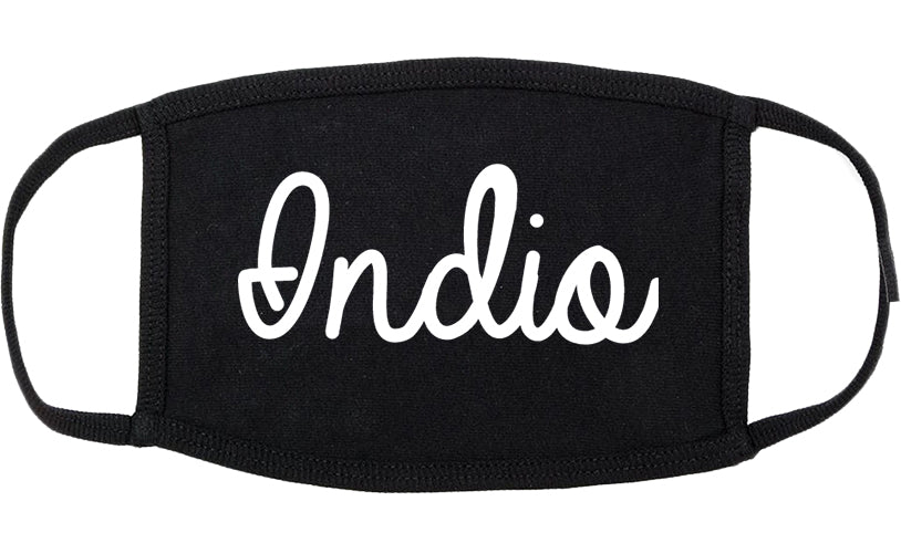 Indio California CA Script Cotton Face Mask Black