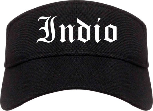 Indio California CA Old English Mens Visor Cap Hat Black