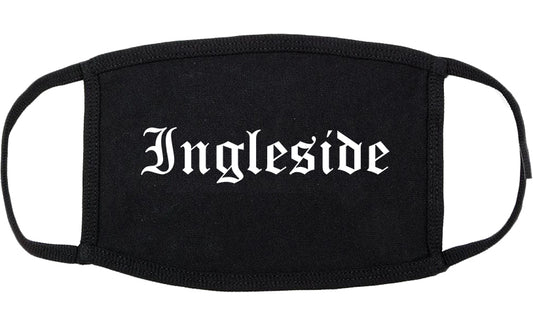 Ingleside Texas TX Old English Cotton Face Mask Black