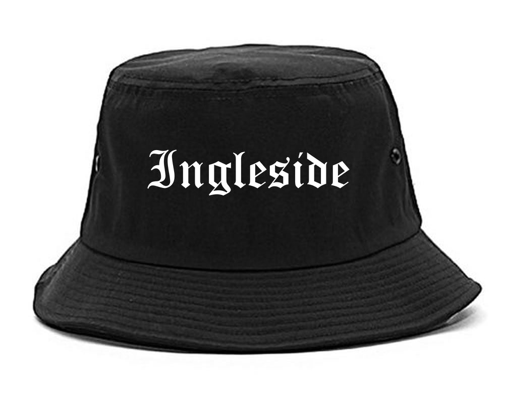 Ingleside Texas TX Old English Mens Bucket Hat Black
