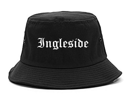 Ingleside Texas TX Old English Mens Bucket Hat Black