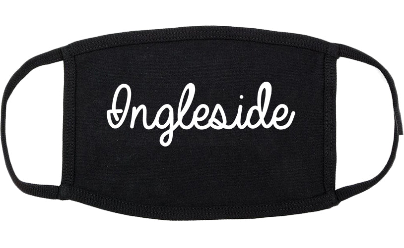 Ingleside Texas TX Script Cotton Face Mask Black