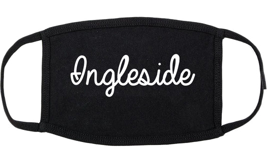 Ingleside Texas TX Script Cotton Face Mask Black
