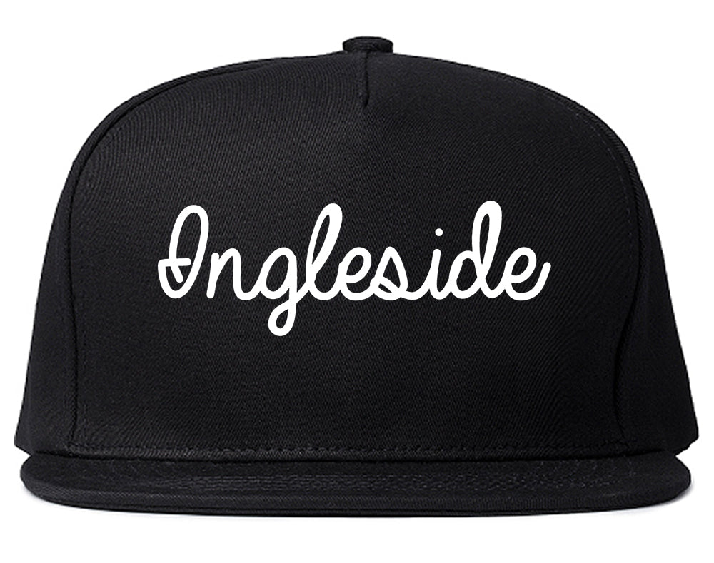 Ingleside Texas TX Script Mens Snapback Hat Black