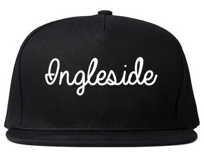 Ingleside Texas TX Script Mens Snapback Hat Black