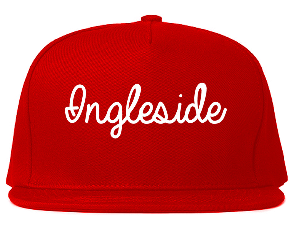 Ingleside Texas TX Script Mens Snapback Hat Red