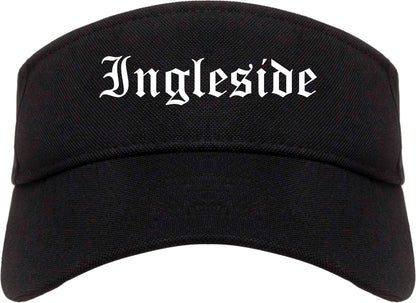 Ingleside Texas TX Old English Mens Visor Cap Hat Black