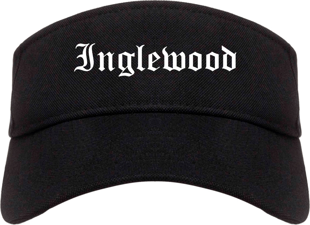 Inglewood California CA Old English Mens Visor Cap Hat Black