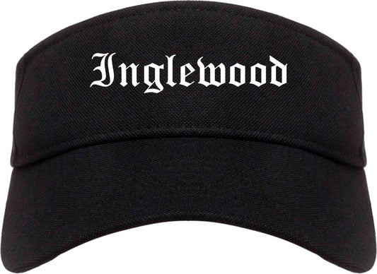 Inglewood California CA Old English Mens Visor Cap Hat Black