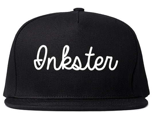 Inkster Michigan MI Script Mens Snapback Hat Black