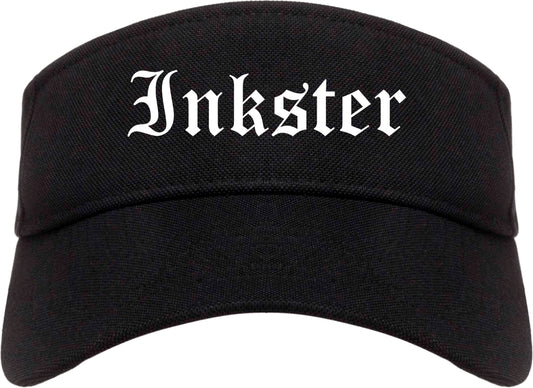 Inkster Michigan MI Old English Mens Visor Cap Hat Black