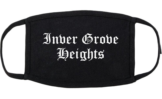 Inver Grove Heights Minnesota MN Old English Cotton Face Mask Black