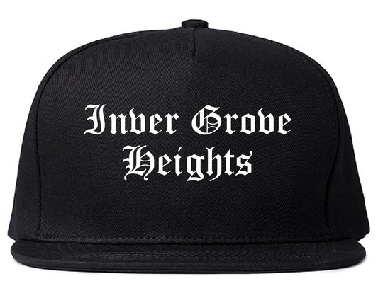 Inver Grove Heights Minnesota MN Old English Mens Snapback Hat Black