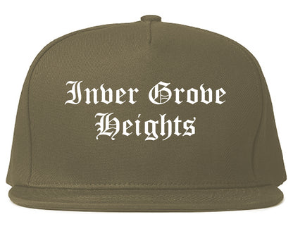 Inver Grove Heights Minnesota MN Old English Mens Snapback Hat Grey