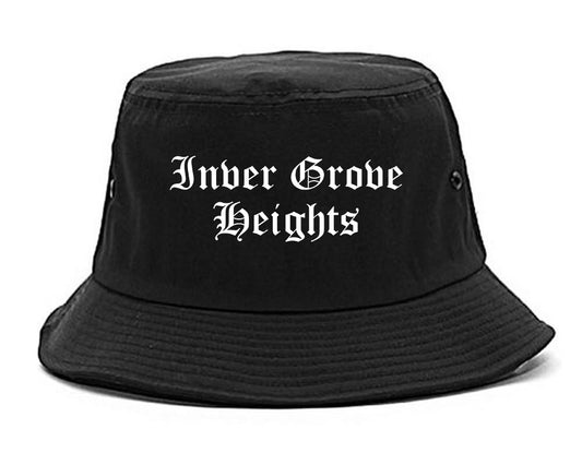 Inver Grove Heights Minnesota MN Old English Mens Bucket Hat Black