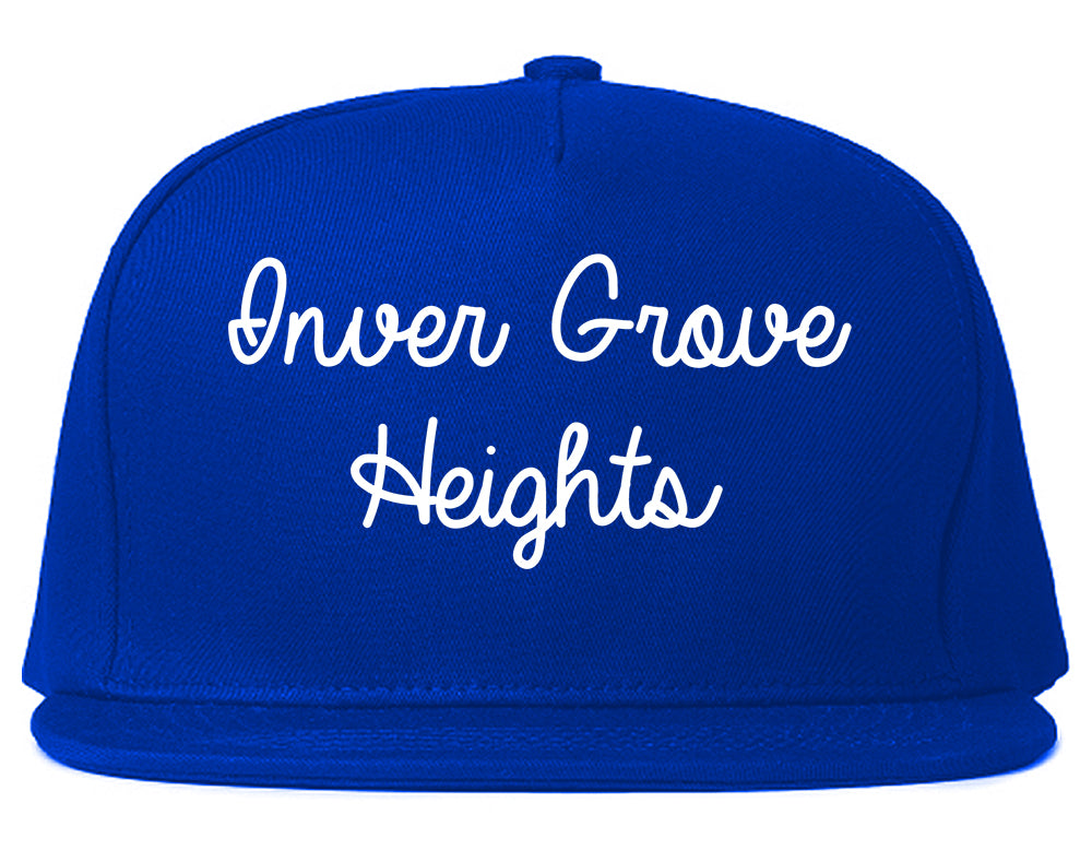 Inver Grove Heights Minnesota MN Script Mens Snapback Hat Royal Blue