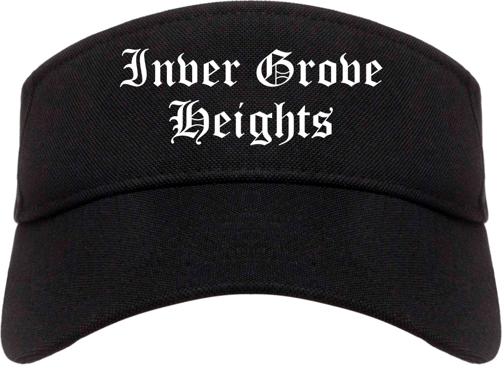 Inver Grove Heights Minnesota MN Old English Mens Visor Cap Hat Black
