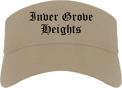 Inver Grove Heights Minnesota MN Old English Mens Visor Cap Hat Khaki