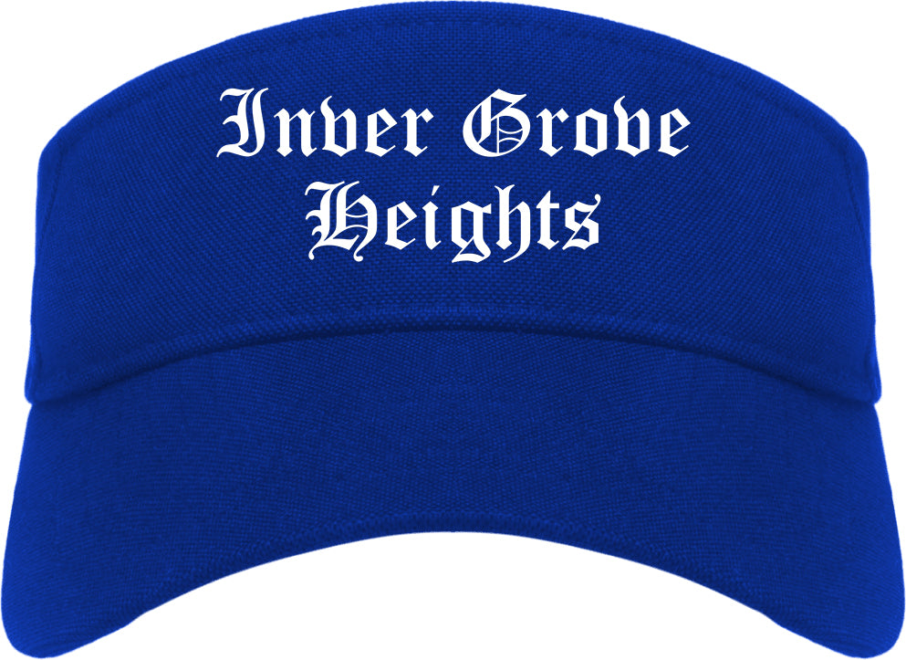 Inver Grove Heights Minnesota MN Old English Mens Visor Cap Hat Royal Blue