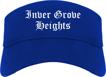 Inver Grove Heights Minnesota MN Old English Mens Visor Cap Hat Royal Blue