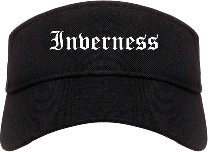 Inverness Florida FL Old English Mens Visor Cap Hat Black
