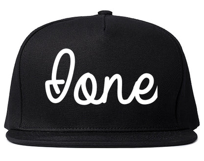Ione California CA Script Mens Snapback Hat Black