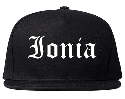 Ionia Michigan MI Old English Mens Snapback Hat Black