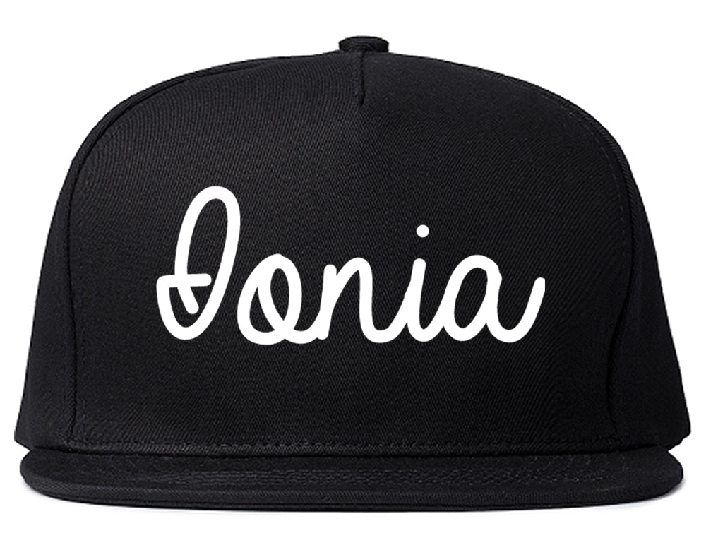 Ionia Michigan MI Script Mens Snapback Hat Black