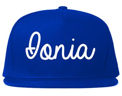 Ionia Michigan MI Script Mens Snapback Hat Royal Blue
