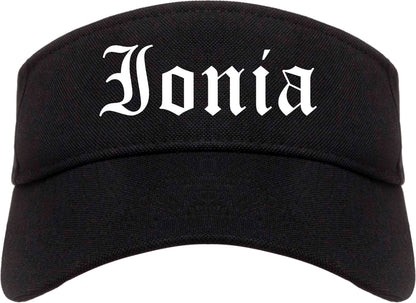 Ionia Michigan MI Old English Mens Visor Cap Hat Black