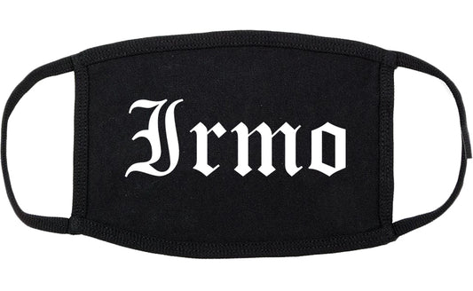 Irmo South Carolina SC Old English Cotton Face Mask Black