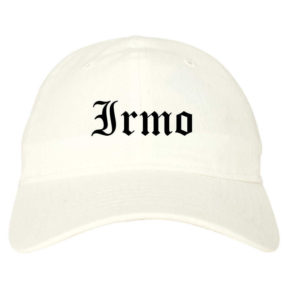 Irmo South Carolina SC Old English Mens Dad Hat Baseball Cap White