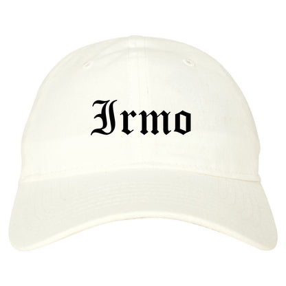Irmo South Carolina SC Old English Mens Dad Hat Baseball Cap White