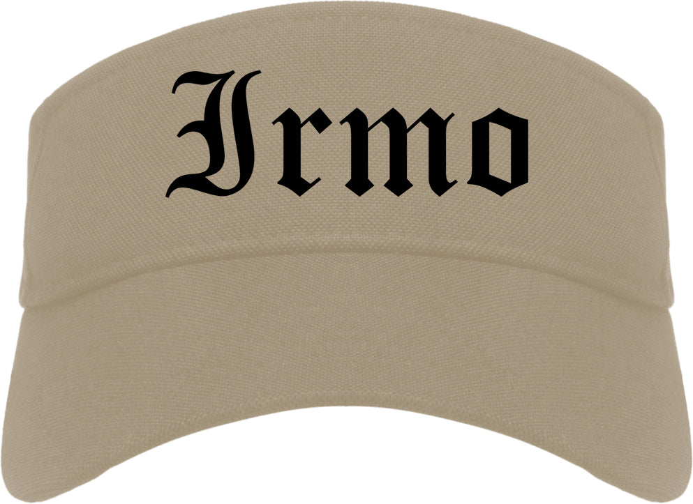 Irmo South Carolina SC Old English Mens Visor Cap Hat Khaki