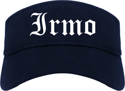 Irmo South Carolina SC Old English Mens Visor Cap Hat Navy Blue